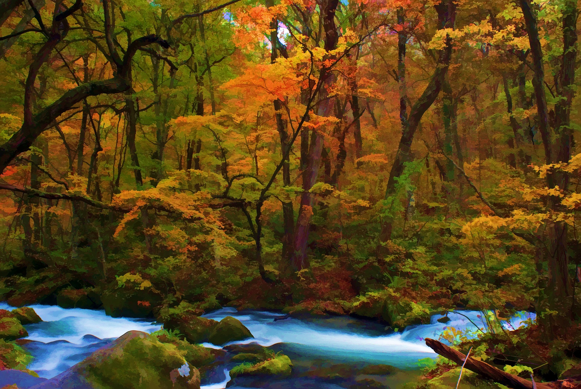 奧入瀨溪流（往年楓紅期間10月下旬〜11月上旬）